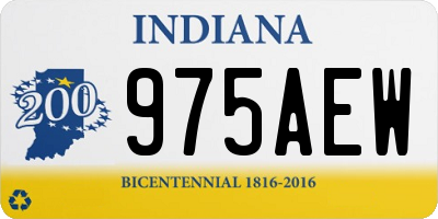 IN license plate 975AEW