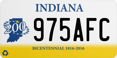 IN license plate 975AFC