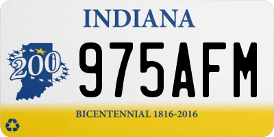 IN license plate 975AFM