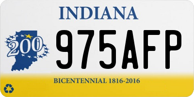 IN license plate 975AFP