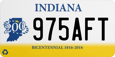 IN license plate 975AFT