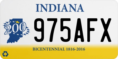 IN license plate 975AFX
