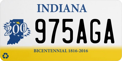 IN license plate 975AGA