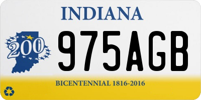 IN license plate 975AGB