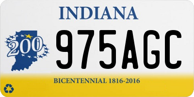 IN license plate 975AGC