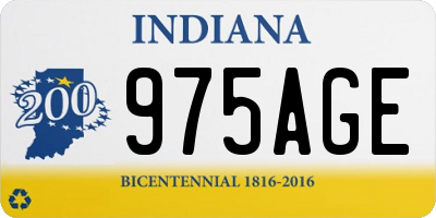 IN license plate 975AGE