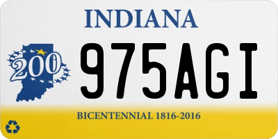 IN license plate 975AGI