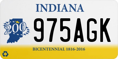 IN license plate 975AGK
