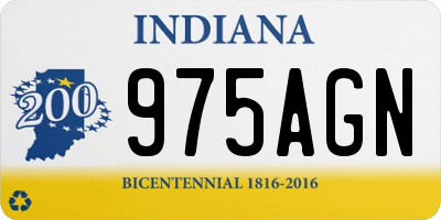 IN license plate 975AGN