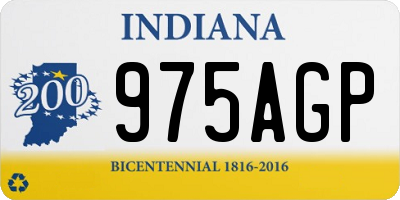 IN license plate 975AGP