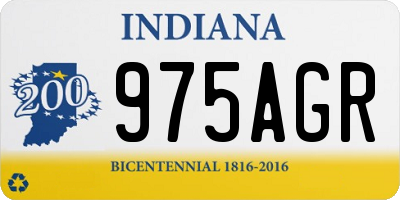 IN license plate 975AGR