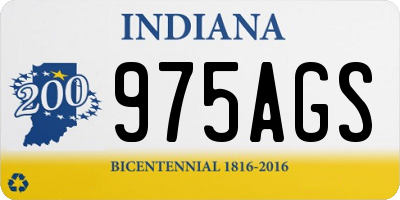 IN license plate 975AGS