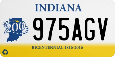 IN license plate 975AGV
