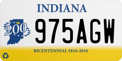 IN license plate 975AGW