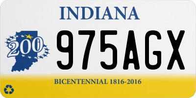IN license plate 975AGX