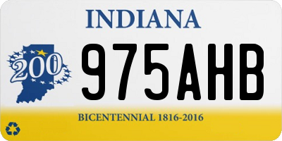 IN license plate 975AHB