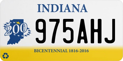 IN license plate 975AHJ