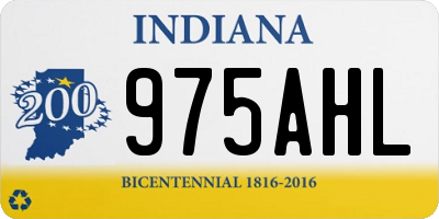 IN license plate 975AHL