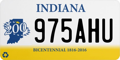 IN license plate 975AHU