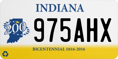IN license plate 975AHX