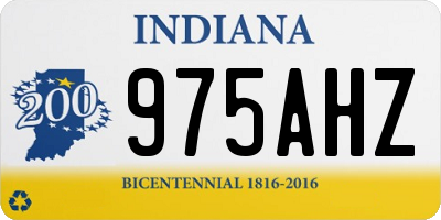 IN license plate 975AHZ