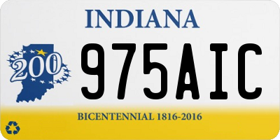 IN license plate 975AIC