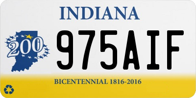 IN license plate 975AIF