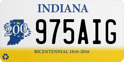 IN license plate 975AIG