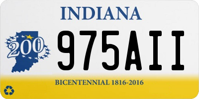 IN license plate 975AII