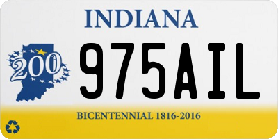 IN license plate 975AIL