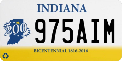 IN license plate 975AIM