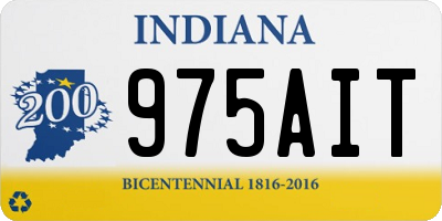 IN license plate 975AIT
