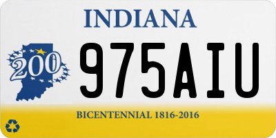 IN license plate 975AIU