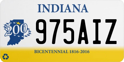 IN license plate 975AIZ