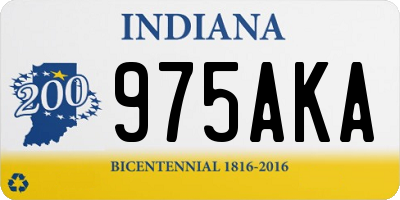 IN license plate 975AKA