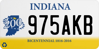 IN license plate 975AKB