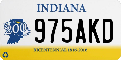 IN license plate 975AKD