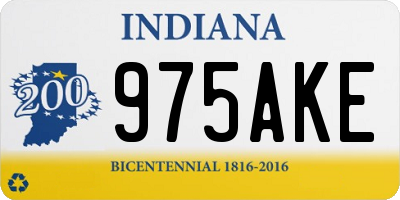 IN license plate 975AKE