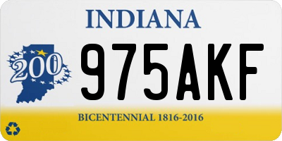 IN license plate 975AKF