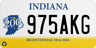 IN license plate 975AKG