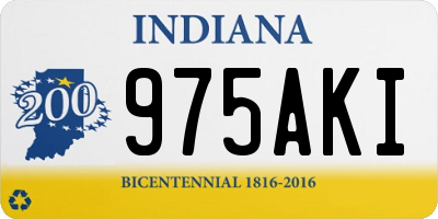 IN license plate 975AKI