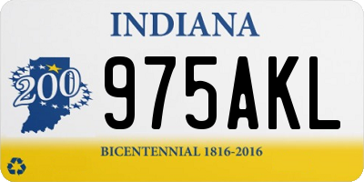 IN license plate 975AKL