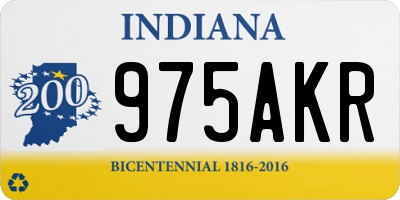 IN license plate 975AKR
