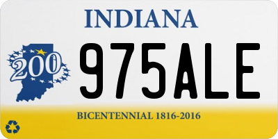 IN license plate 975ALE