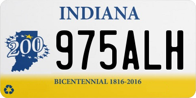 IN license plate 975ALH