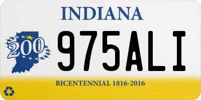 IN license plate 975ALI
