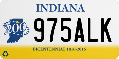 IN license plate 975ALK