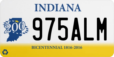 IN license plate 975ALM