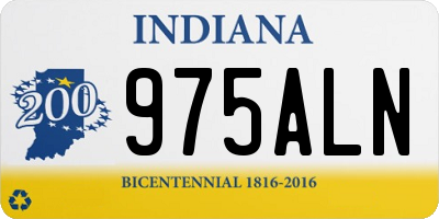 IN license plate 975ALN
