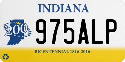 IN license plate 975ALP